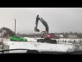Russian guys beat up excavator driver, watch his reaction!