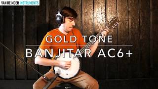 Video thumbnail for Gold Tone Banjitar Banjo AC6+ Demo by Van De Moer Instruments