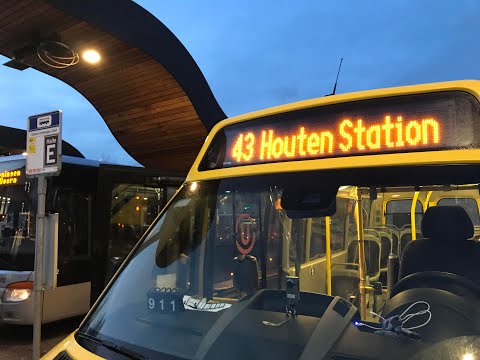 Lijn 43 van Driebergen Zeist station naar Houten Station, gefilmd t/m halte Odijkseweg in Houten