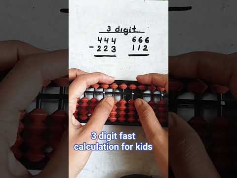 #abacus #mental math #abacus 3 digit addition and subtraction fast calculation for kids