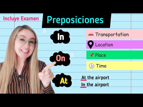 PREPOSICIONES IN ON AT en Español. Facil Practico Sin Complicaciones