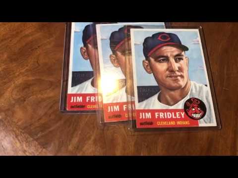 the rarest card in the 1953 topps set Jim fridley “Outfielde”