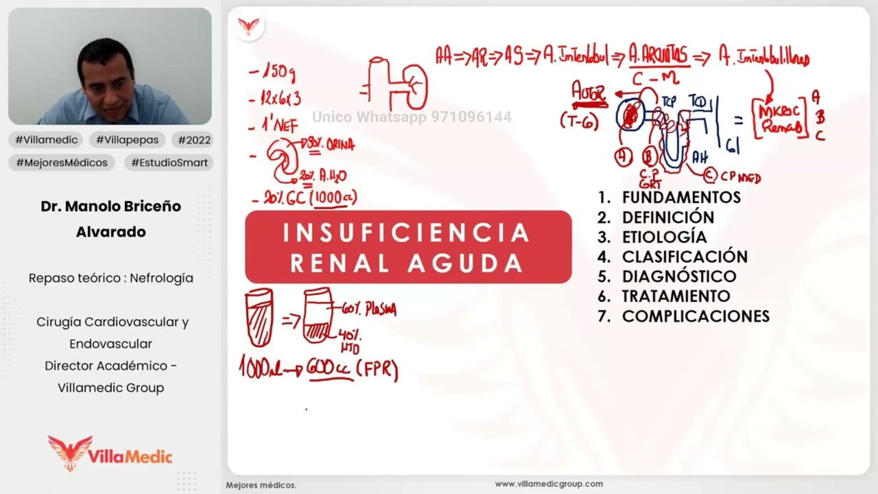 INSUFICIENCIA RENAL AGUDA PARTE 1 - NEFROLOGÍA - VILLAMEDIC