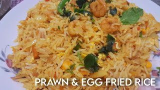 egg fried rice with prawns recipe - yummy and easy!