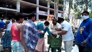 Covid 19 - 390 packets of food and water distributed to needy people at vanasthalipuram, Hyderabad