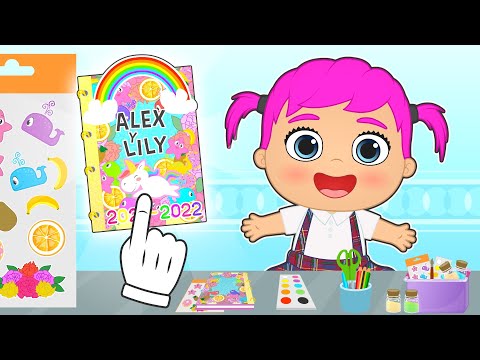 BABIES ALEX AND LILY 📚 How to decorate a student planner