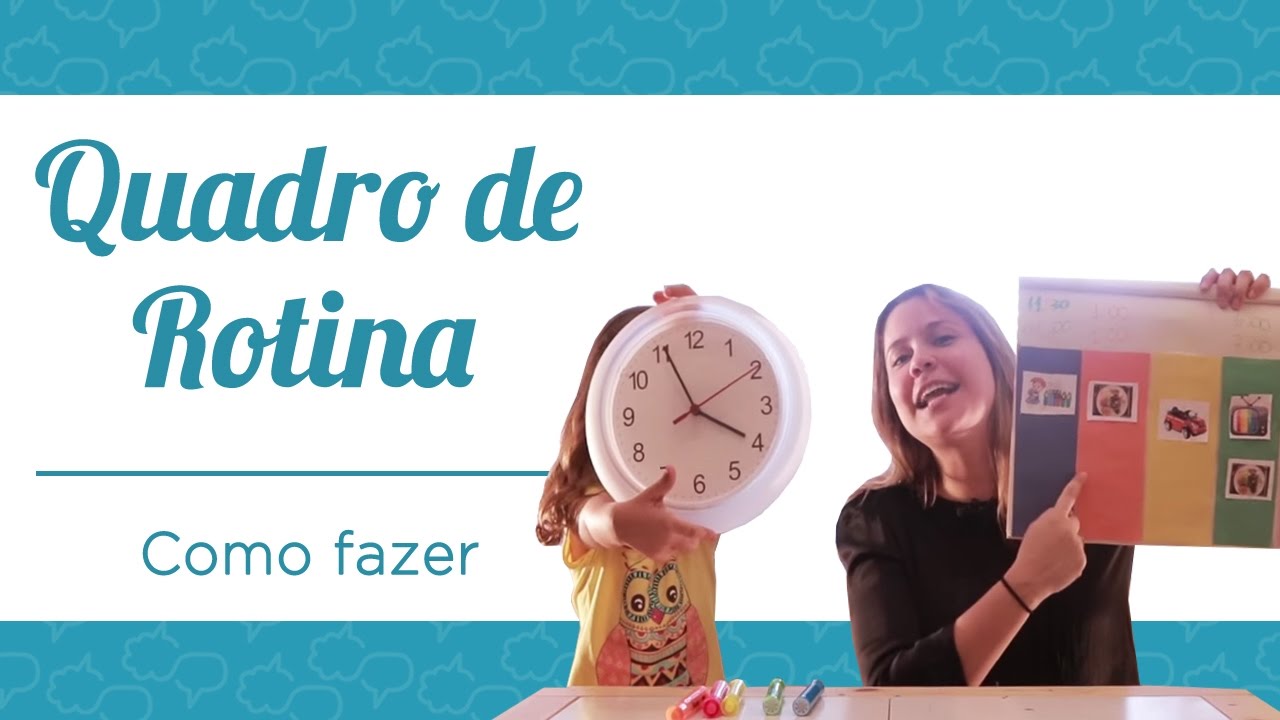 Quadro de rotina para crianças!