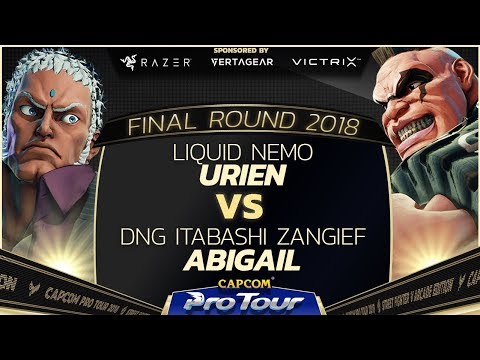 Liquid`Nemo (Urien) vs. DNG Itabashi Zangief (Abigail) - Top 64 - Final Round 2018 - SFV - CPT 2018