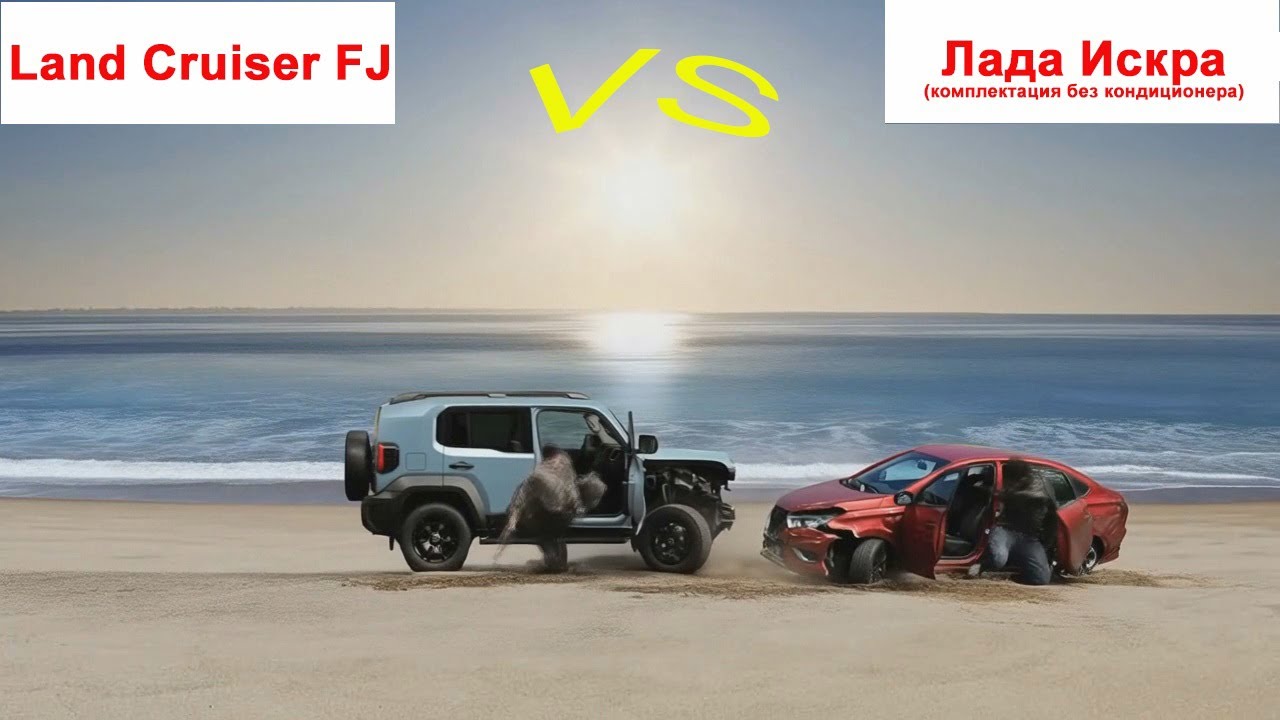 Crash test: Land Cruiser FJ vs Lada Iskra