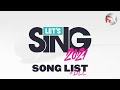 Let S Sing 2021 Song List DLC Nintendo Switch