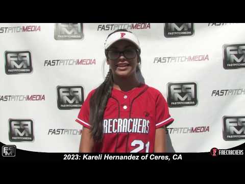 2023 Kareli Hernandez Outfield and Catcher Softball Skills Video - Firecrackers