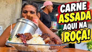 CARNE ASSADA AQUI NA ROÇA! 🔥😋 Nosso Almoço Foi Bom Demais!