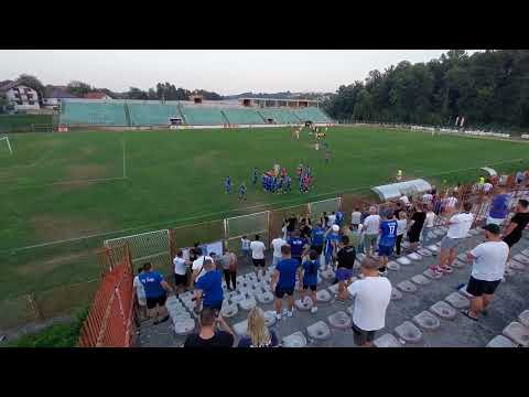 Prva liga FBiH 2023/24, Zvijezda Gradačac - TOŠK Tešanj 3-3, slavlje navijača i igrača NK TOŠK