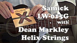 Video thumbnail for Samick LW015G Acoustic Guitar Demo with Dean Markley Helix Strings by Edwin-E