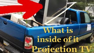 Projection TV 📺 torn apart WHATS INSIDE diy Recycle ♻️ JUST DO IT