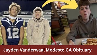 Jayden Vanderwaal Modesto CA Obituary | Jayden Vanderwaal Death | Cause of Death