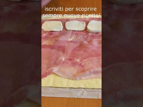 Pizza ripiena prosciutto cotto e mozzarella in crosta di patate #shorts