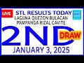 stl results today january 3 2025 2nd draw stl batangas quezon