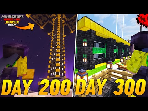 I Survived 300 Days in Jungle Only World in Minecraft Hardcore(hindi) - Minecraft 100 days