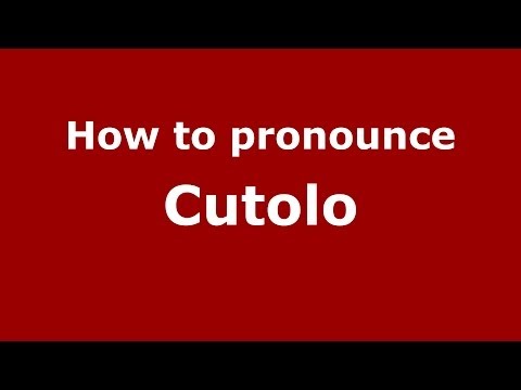 How to pronounce Cutolo (Italian/Italy)  - PronounceNames.com
