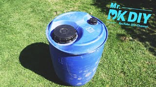 How To make Free Energy Vacuum Water Pump Without Electricity using Plastic Barrel 125L / Experiment
