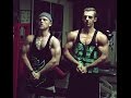 17 year old bodybuilder flexing after back workout