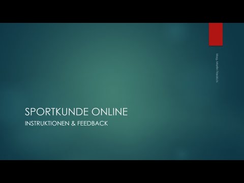 Sportkunde Online - Instruktionen & Feedback