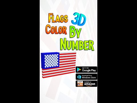 Flags Voxel Color by Number 3D video