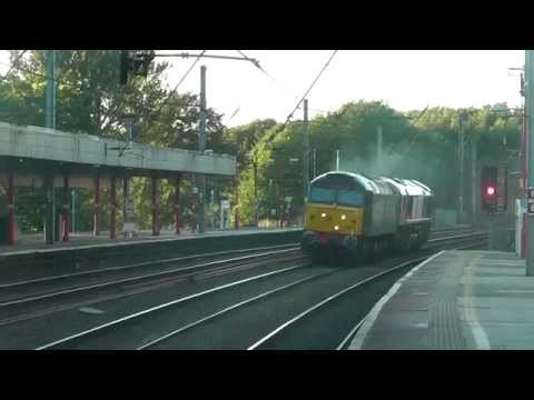 57007 with 66424 DIT 0Z57 Kingmoor - Crewe engine move, 21st July 2014