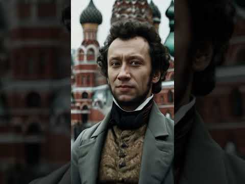 Alexander Pushkin walks with his dog