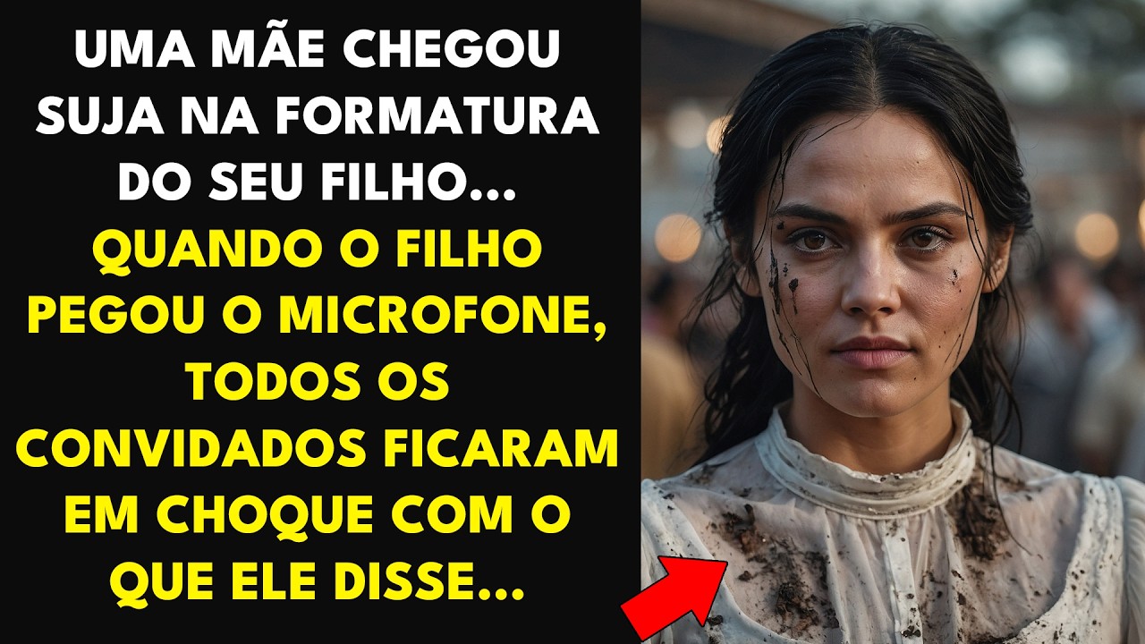 UMA MÃE CHEGOU SUJA NA FORMATURA DO SEU FILHO... E O QUE O JOVEM DISSE NO MICROFONE...