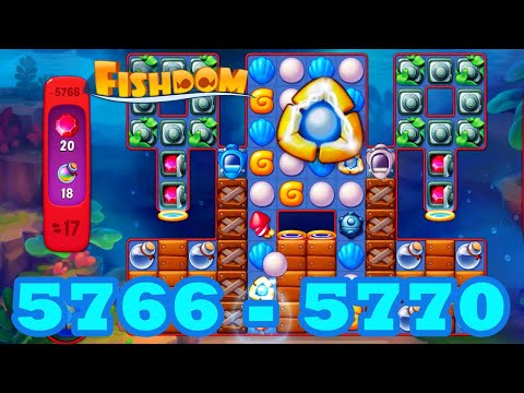 Fishdom Level 57466 - 5770 HD Walkthrough | 3 match puzzle | gameplay | android | 5767 | 5768 | 5769