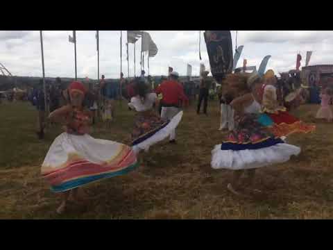Maracatu dancing with Afon Sistema @ Valley Fest 2017