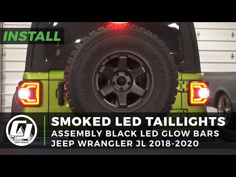 Jeep JL Wrangler Install | Smoked LED Taillights With LED Glow Bars