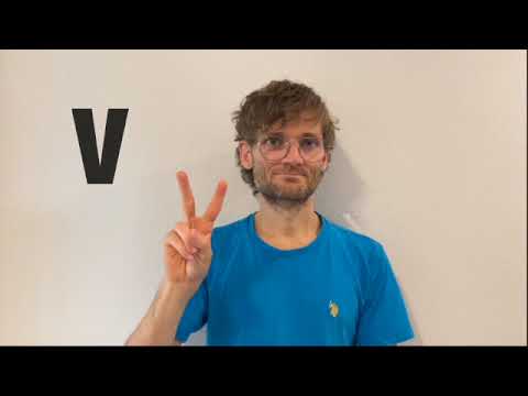 アルファベット（指文字）V