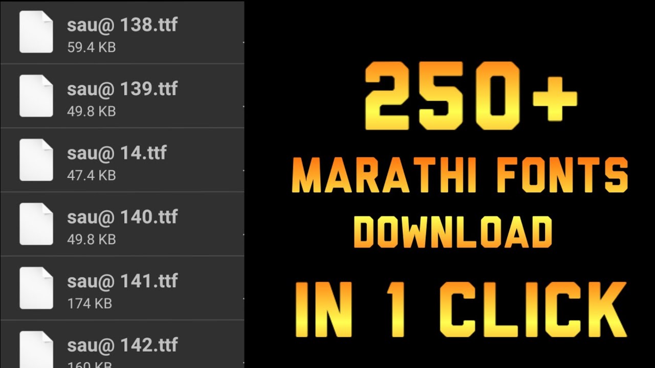 250+ Latest Marathi Fonts | Mobile Calligraphy | Download in 1 Click