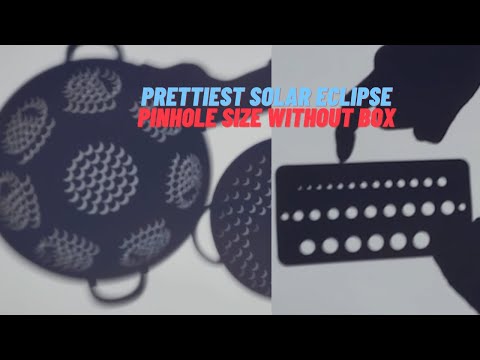 Prettiest Way to View Solar Eclipse through Colander Pinhole Without Making Box
