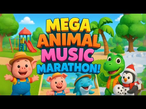 Mega Animal Music Marathon! 🐒🎉 | 60 Minutes of Non-Stop Kids Songs & Dance Fun