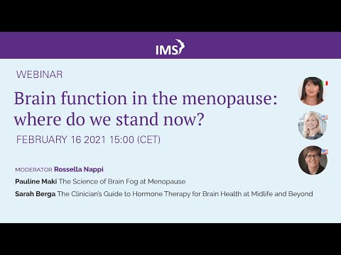 video:Brain function in the menopause: where do we stand now?