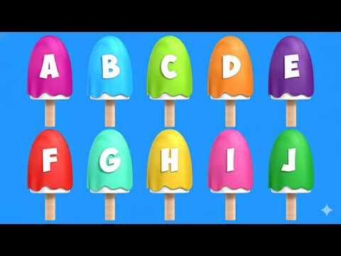 Learn Alphabet with Ice Cream Popsicles Song 🍦| abc alphabet phonics song nursery rhymes |