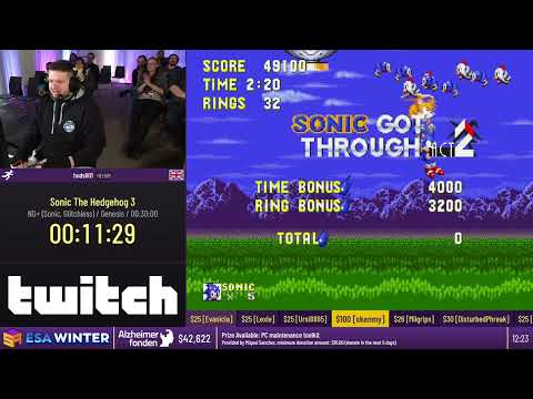Sonic The Hedgehog 3 [NG+ (Sonic, Glitchless)] by huds601 - #ESAWinter23