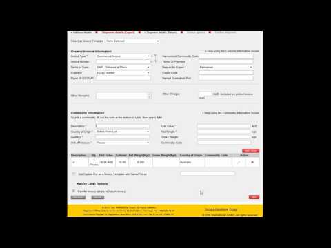 Part of a video titled DHL eReturn Shipment Demo - YouTube