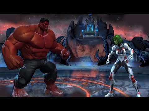 Red Hulk Vs Gamora - EPIC BATTLE MARVEL SUPERHEROES MARVEL Contest of Champions Super Hero Fighting