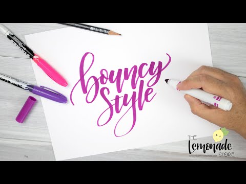 BOUNCY LETTERING - An Easy Tutorial on How To do Bouncy Calligraphy Style