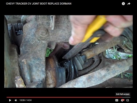 CHEVY TRACKER CV JOINT BOOT REPLACE with Dorman Quick Replace Boot part1 removal