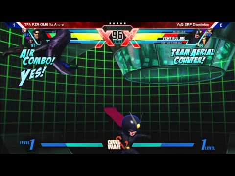 UMVC3 @ Civil War 5 Semis - VXG EMP Dieminion vs TFA RZR OMG Its Andre