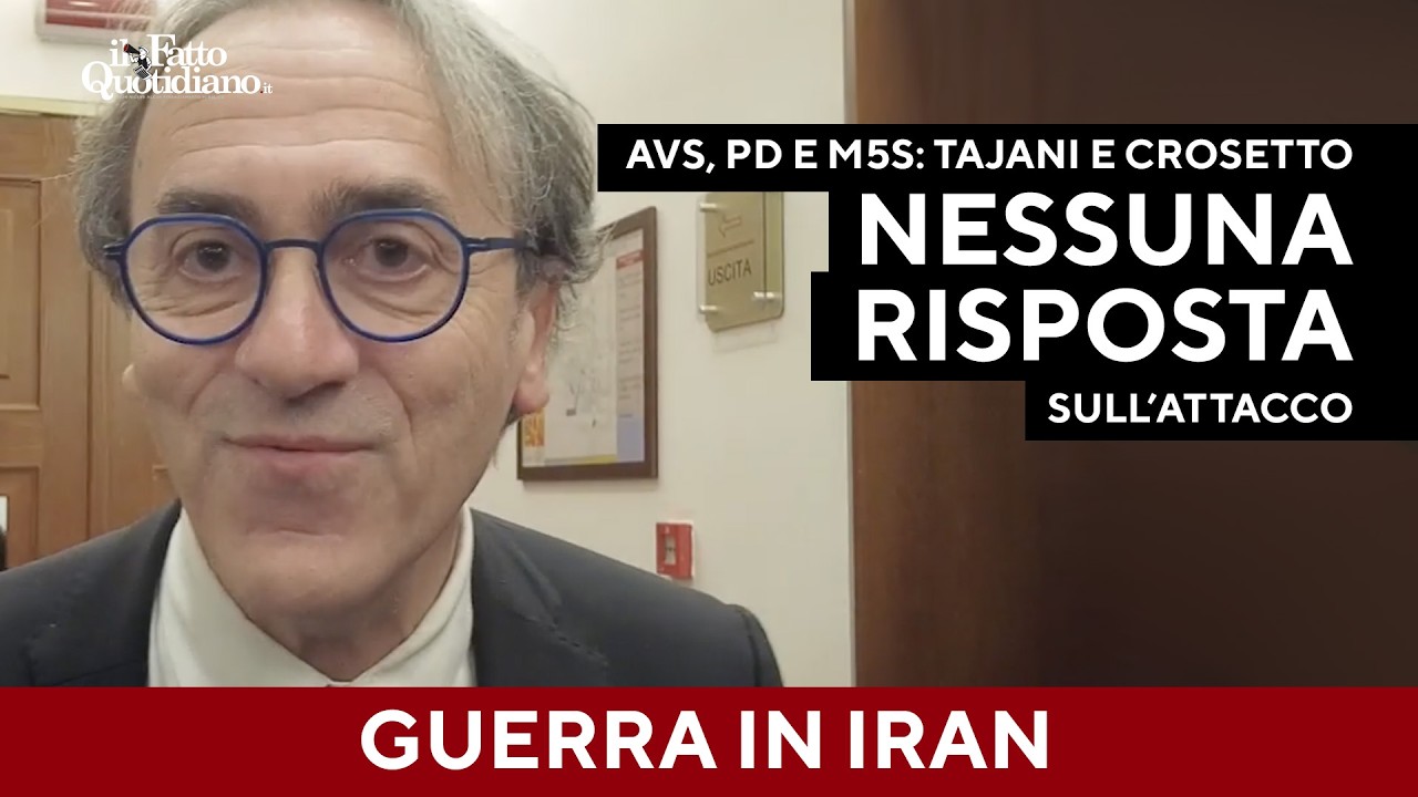 AVS, PD e M5S: "Da Tajani e Crosetto nessuna risposta su attacco all'Iran"