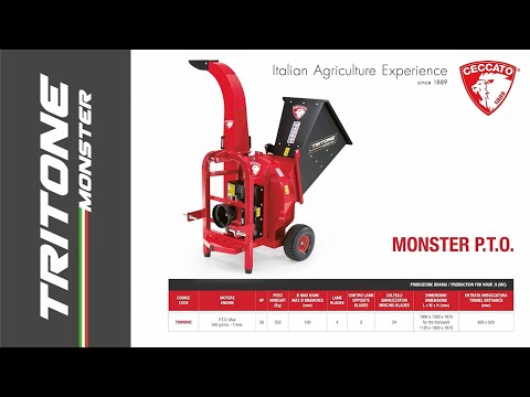 Funcionamiento Biotrituradora para tractor Ceccato Tritone Monster PTO