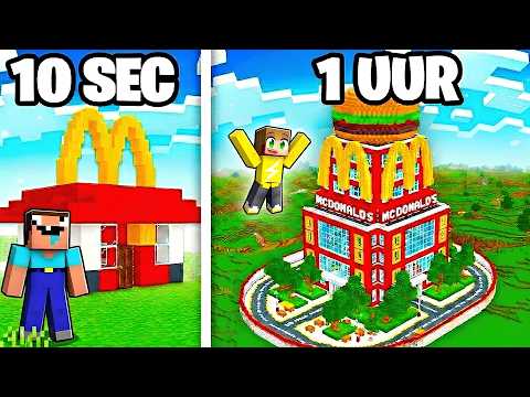 1 Minuut vs 1 UUR MICKDONALDS Bouw Challenge!
