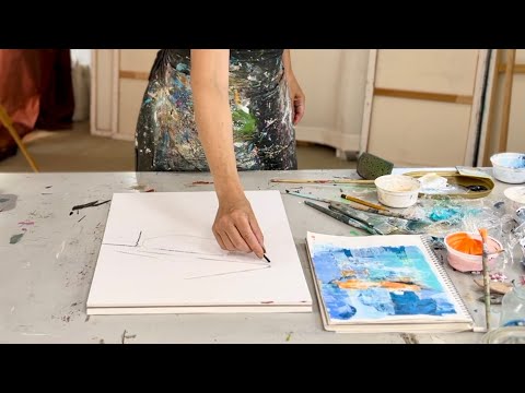 **NEW** spatula + paper - layering - acrylic techniques - beginners